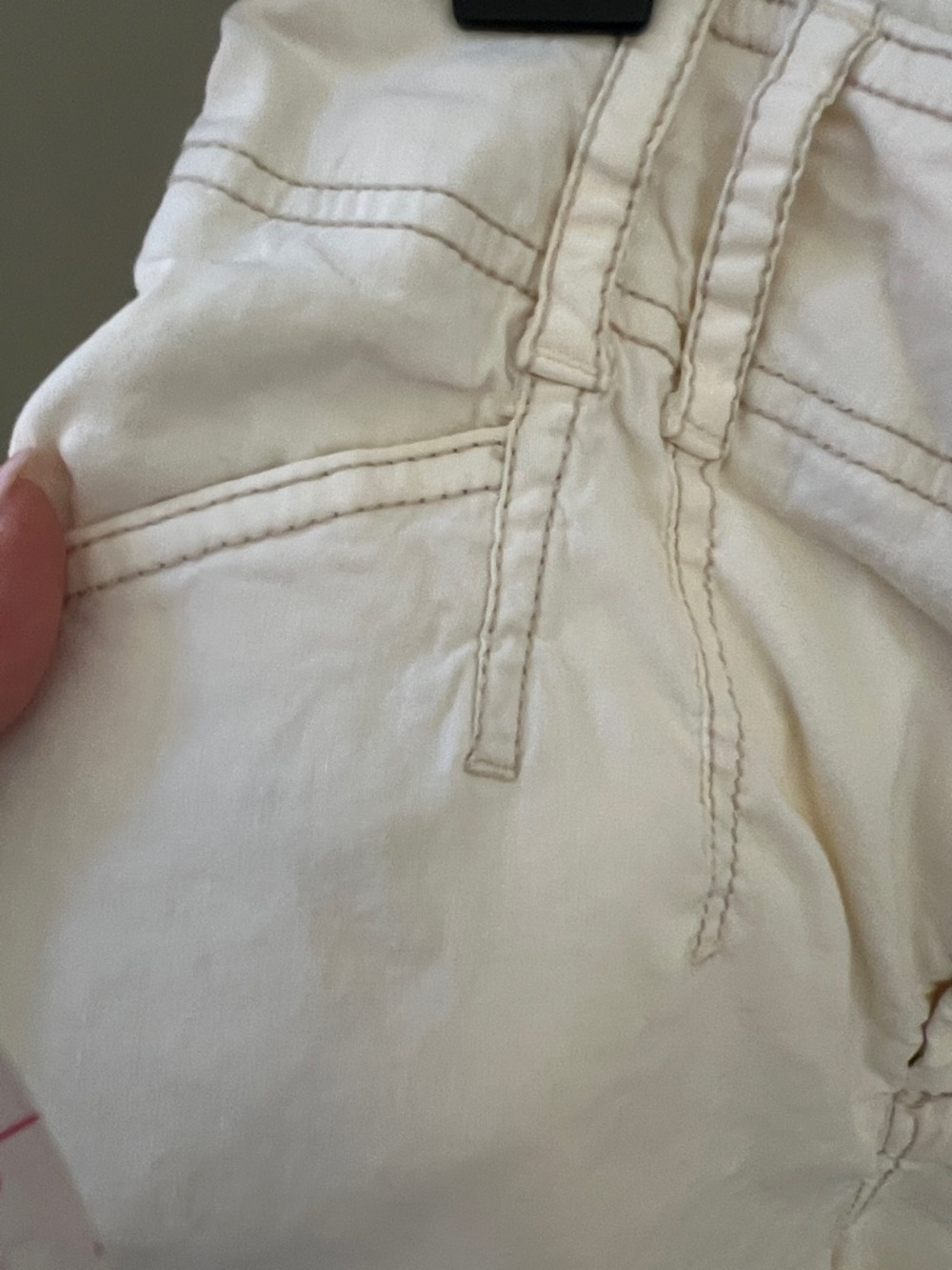 Anthropologie Cream High-Rise Button-Front Chino Pants - Picture 4 of 12